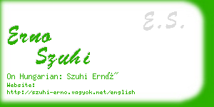 erno szuhi business card